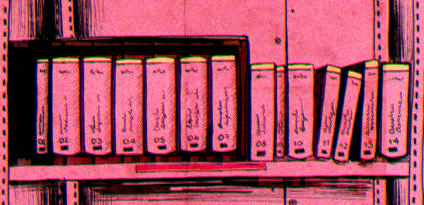 imagen de un estudio lleno de archiveros